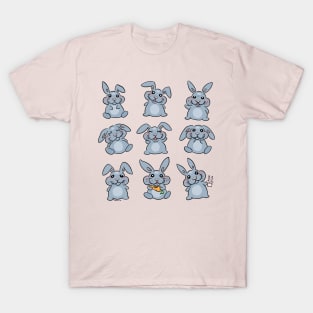 Blue bunny rabbit print T-Shirt